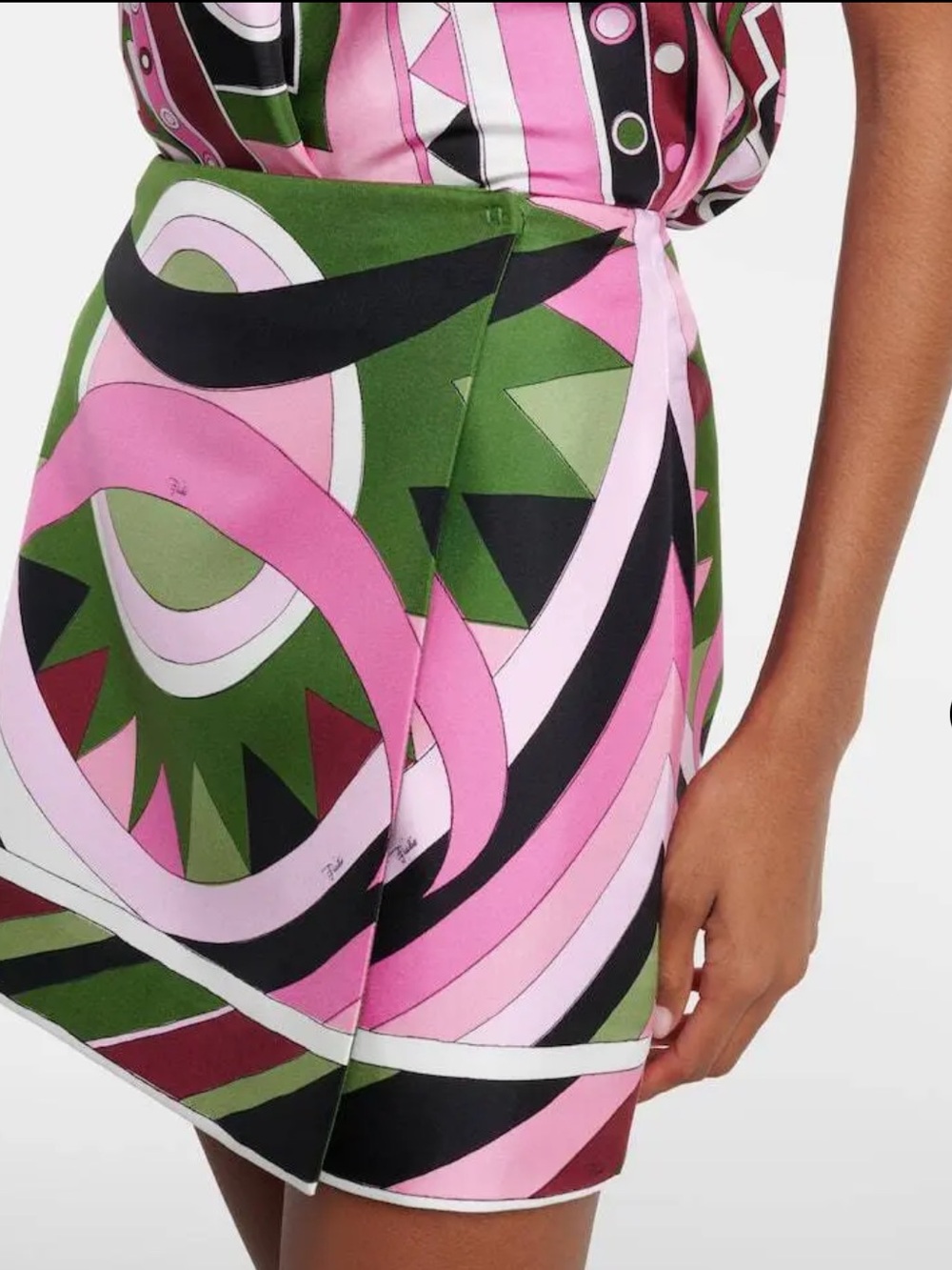 Emilio Pucci - Vivara Printed silk miniskirt and Top - Picture 5 of 9